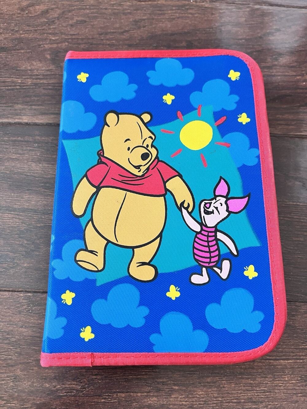 Vintage Winnie The Pooh Pencil Zippered Case Color Pencils Pooh & Piglet VGUC